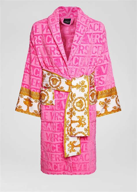 versace pool robe|pink Versace bathrobe.